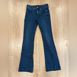 Express Mid Rise Bootcut Jeans Dark Wash Denim Size 2R (26)